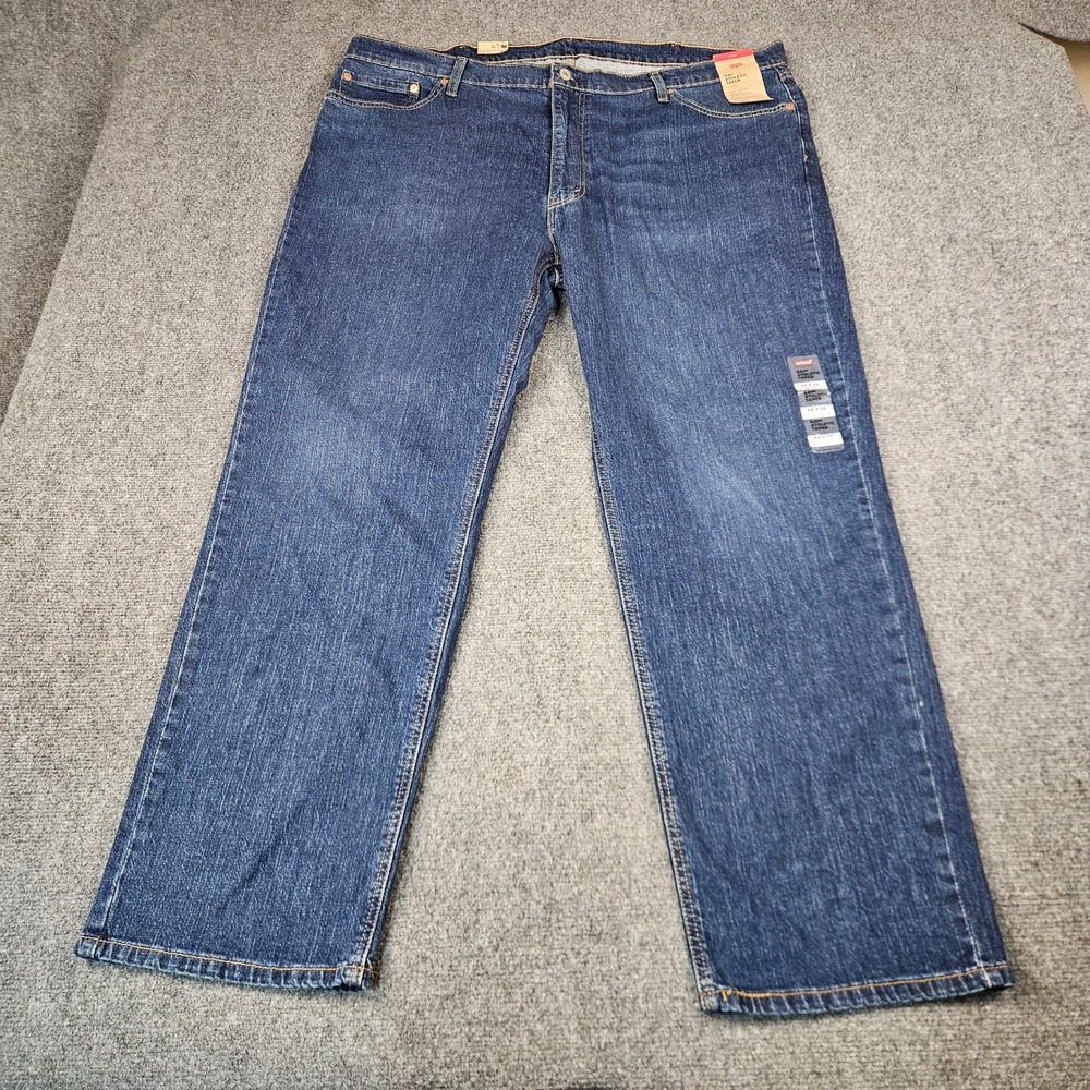 Levis 541 Athletic Taper Men Jeans 44x32 Dark Wash Blue Stretch Denim 18181-0642